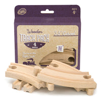 4-pack Wooden Train Track Booster Pack